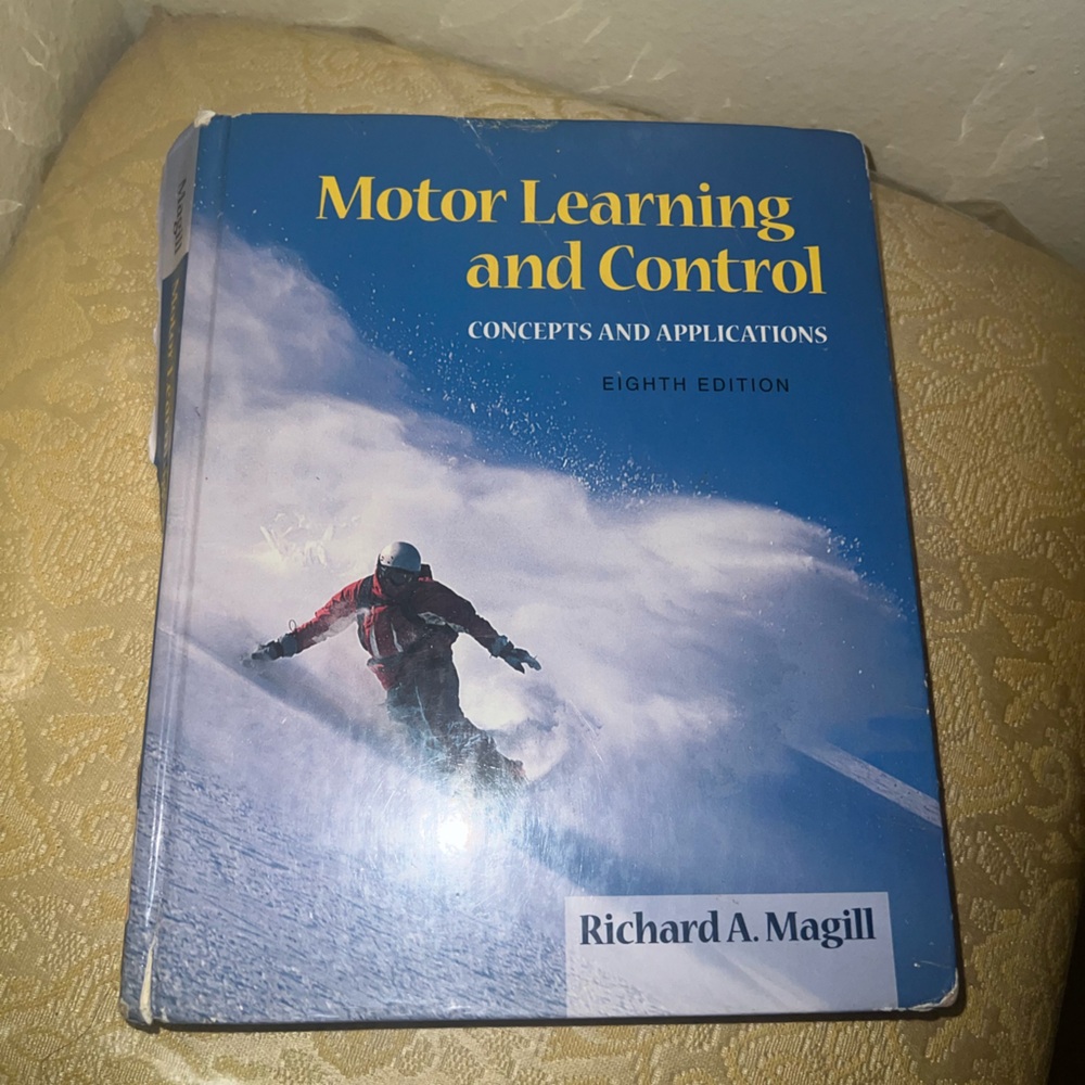Motor Learning and Control